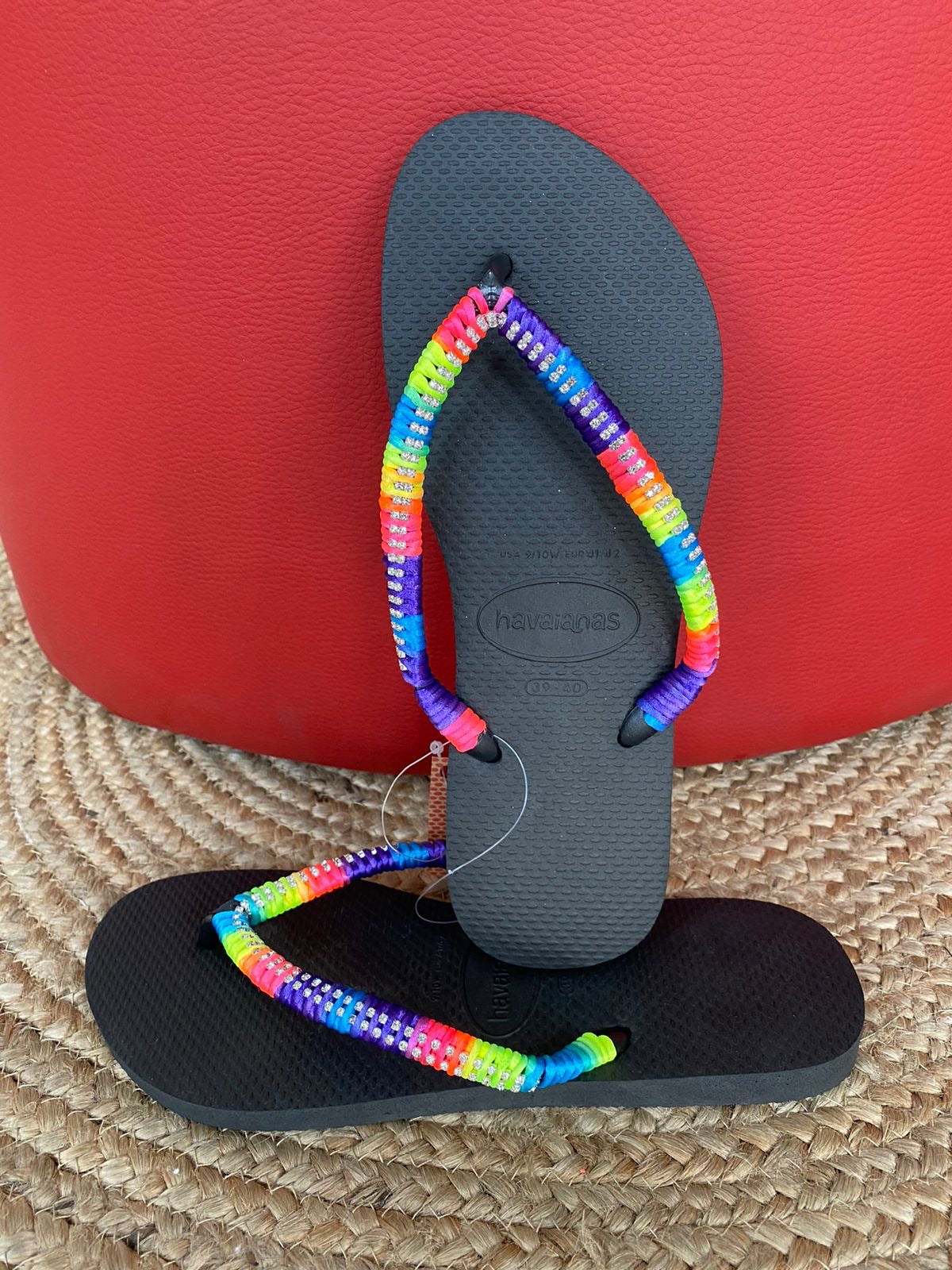 Havaianas slim personalisé noir