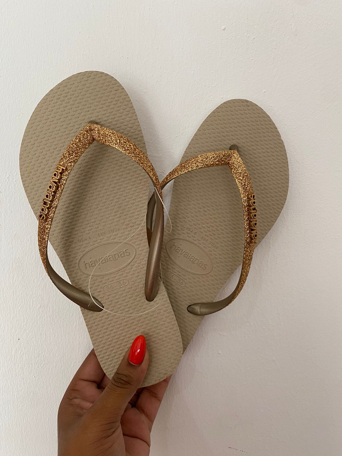 Havaianas Slim Glitter II Sand/Golden