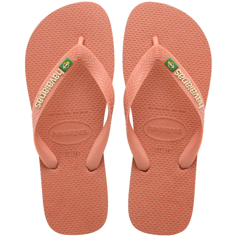 Havaianas Brasil Logo Pink Clay