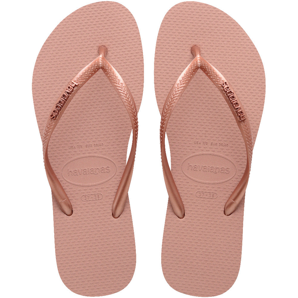 Havaianas Slim Logo Metallic Crocus Rose