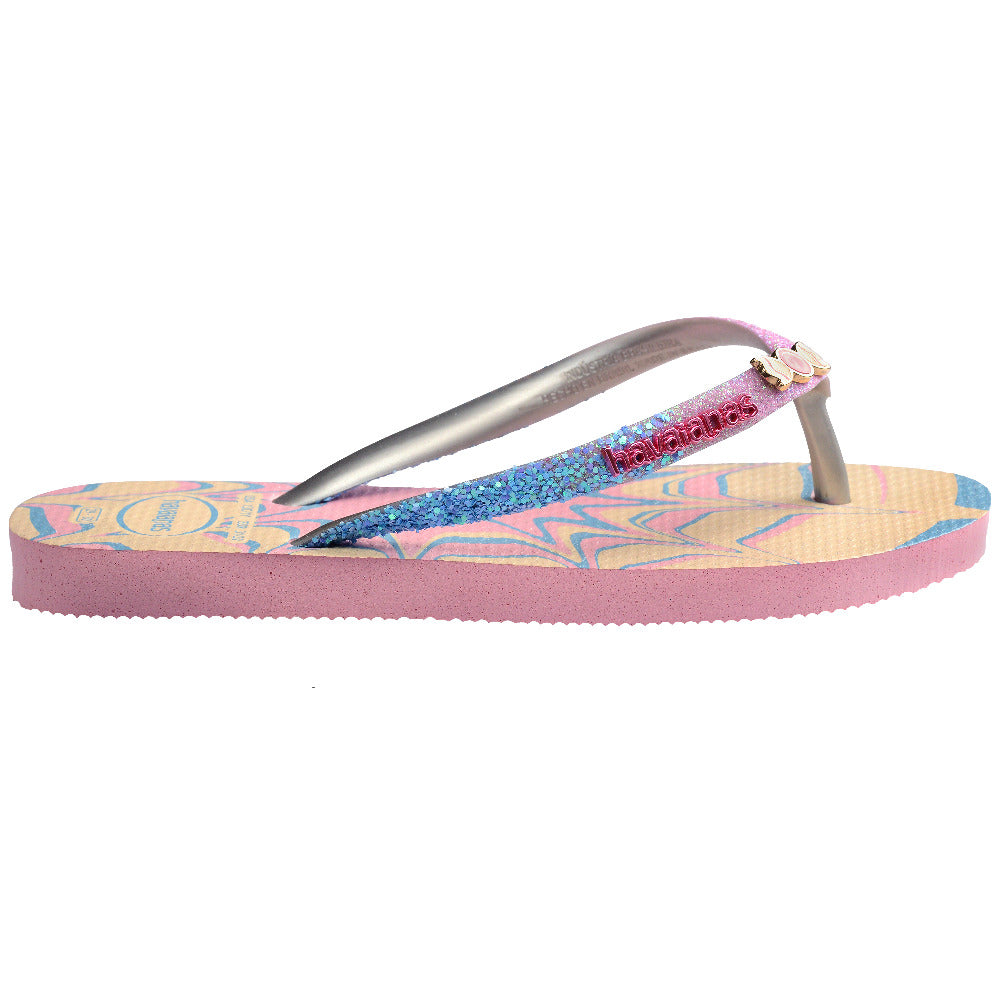 Havaianas Kids Slim Glitter Trendy Pink Glow