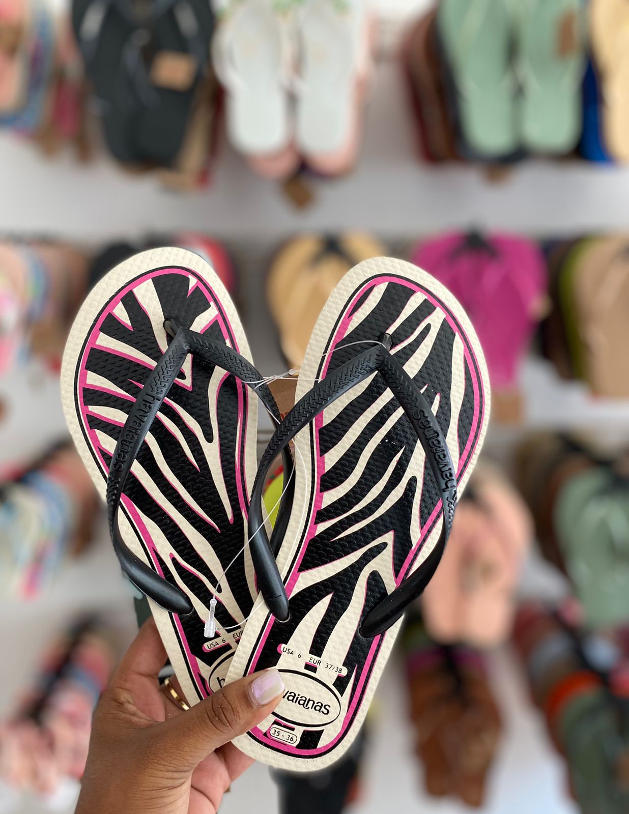 Havaianas Slim Animals Beige/Dark Grey