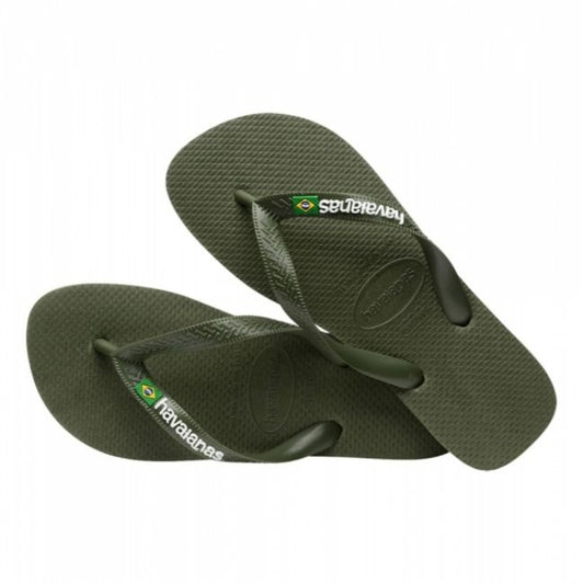 Havaianas Brasil Logo Green Olive