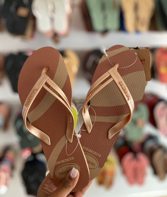 Havaianas Elegance Print Rose Gold