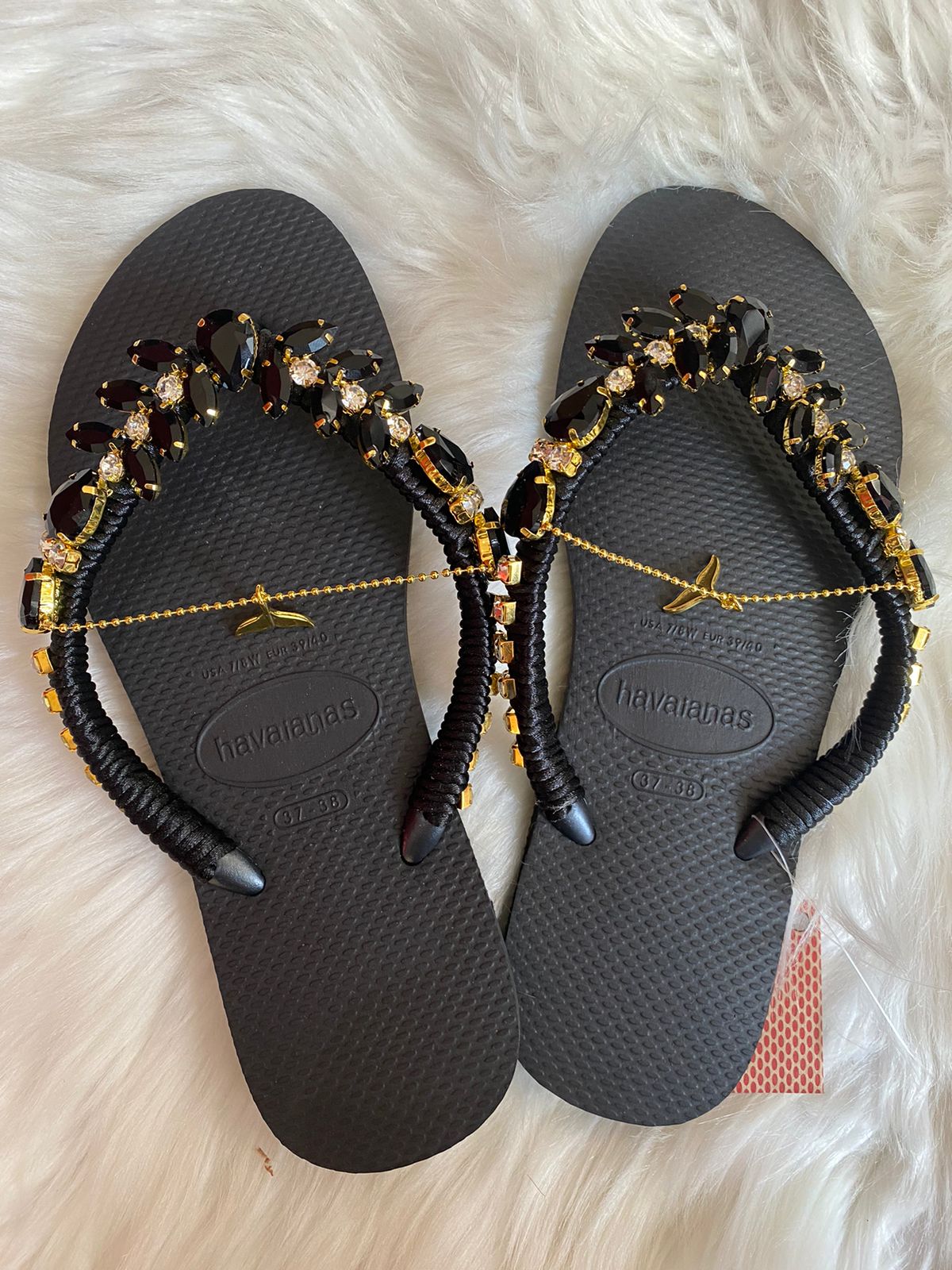 Havaianas slim noir personalisé