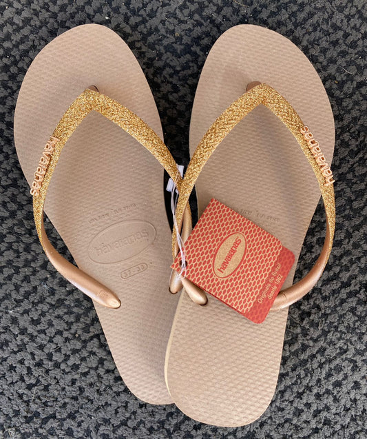 Havaianas Slim Glitter Rose Gold