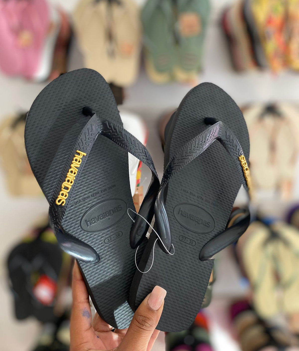Havaianas Top Logo Metallic Black