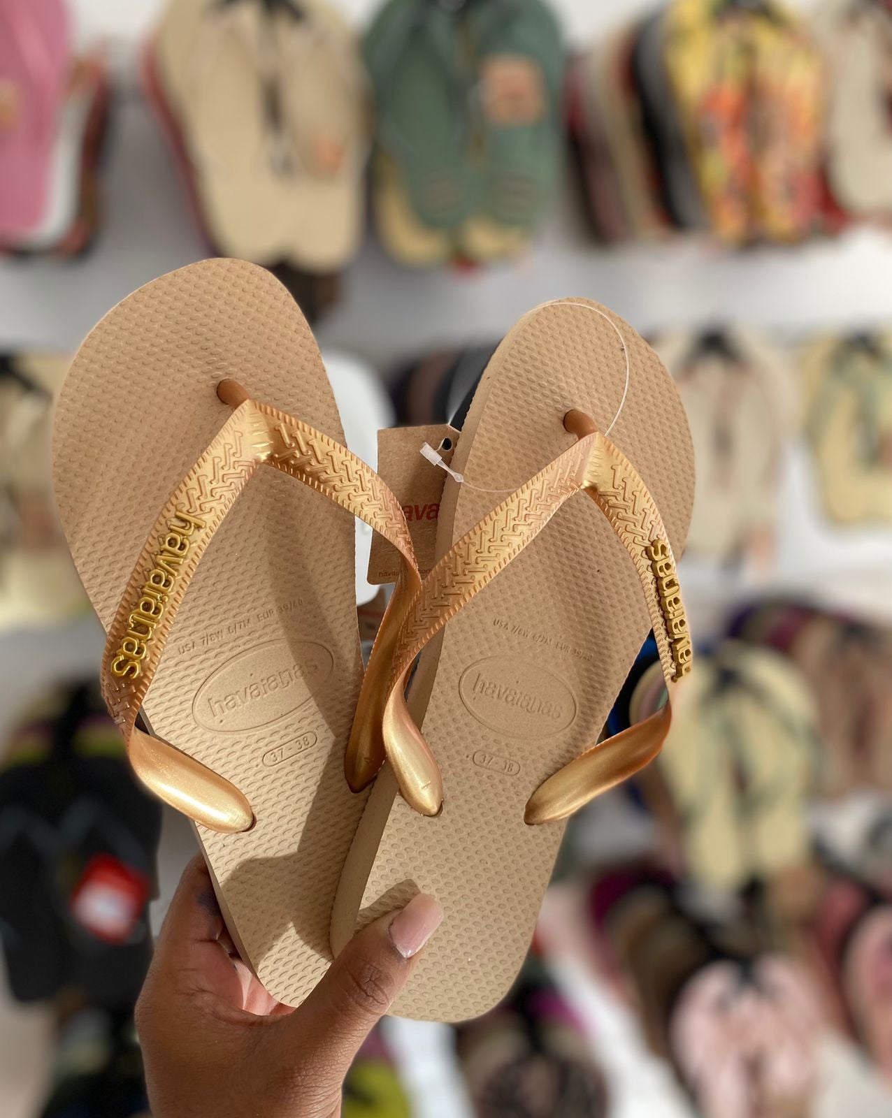 Havaianas Top Logo Metallic Golden
