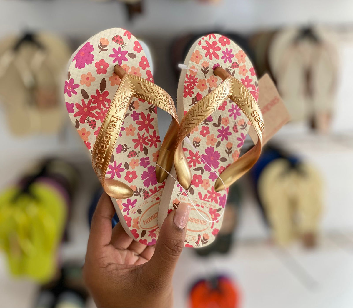 Havaianas Kids Flores Beige/Gold