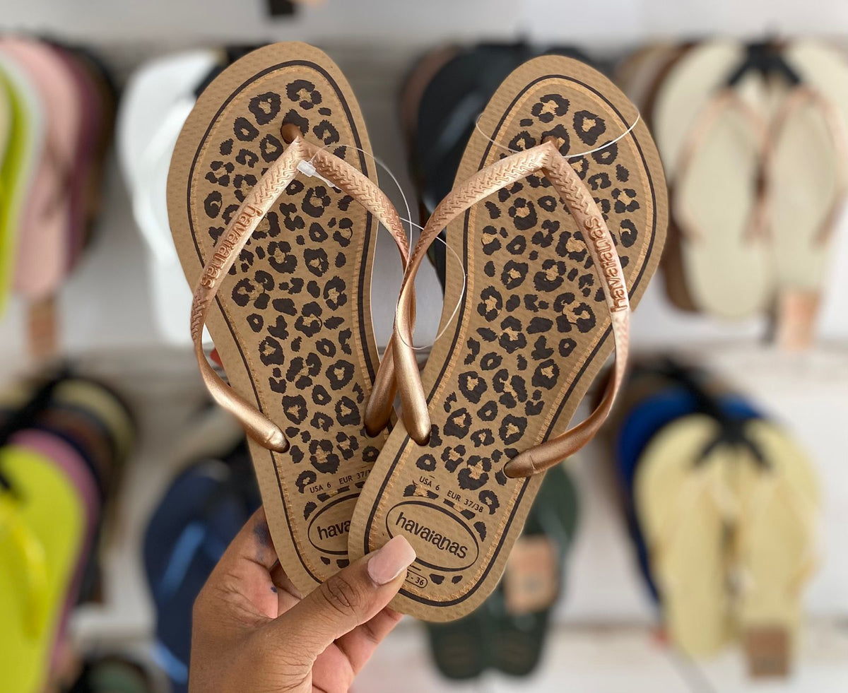Havaianas Slim Animals Rose Gold