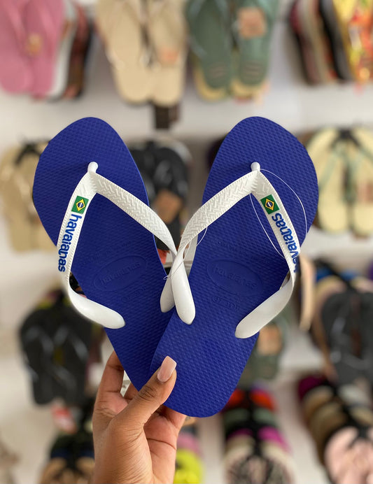 Havaianas Brasil Logo Marine Blue