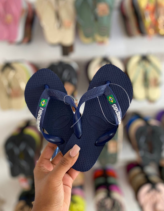 Havaianas Kids Brasil Logo Navy