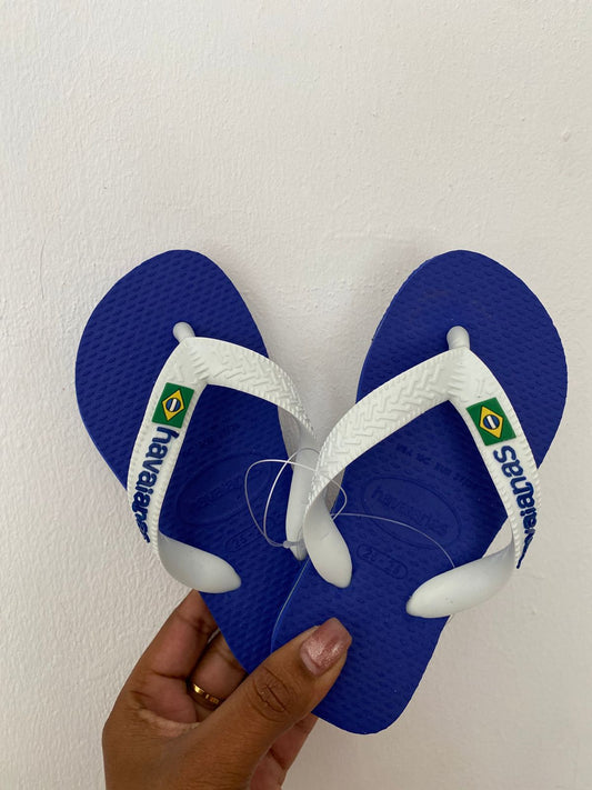Havaianas Kids Brasil Logo Marine Blue