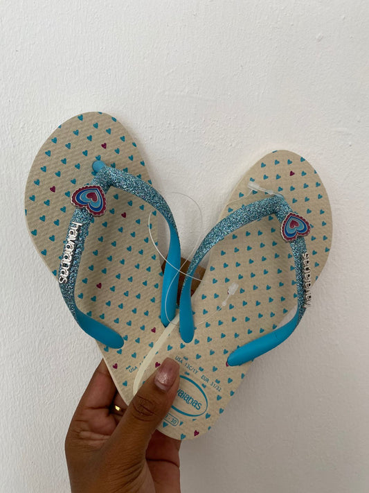 Havaianas Kids Slim Glitter Beige