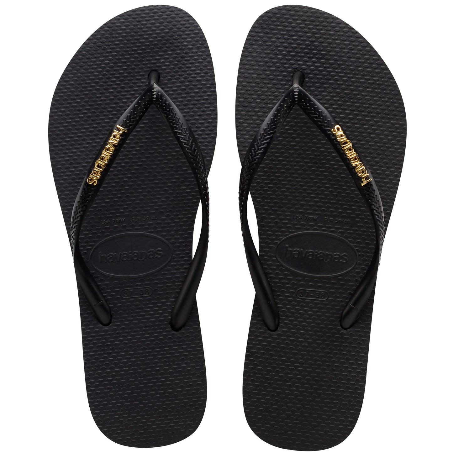 Havaianas Slim Logo Metallic Black/Gold